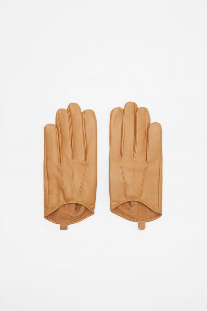 guanti in pelle cammello Zara