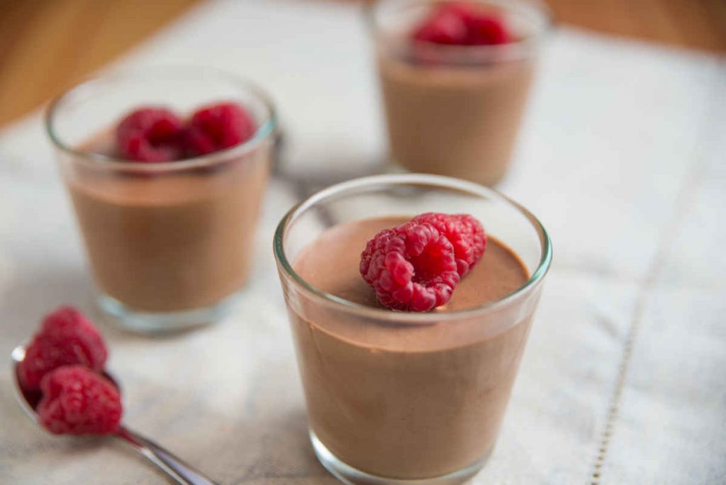 bicchierini di mousse al cioccolato di san valentino