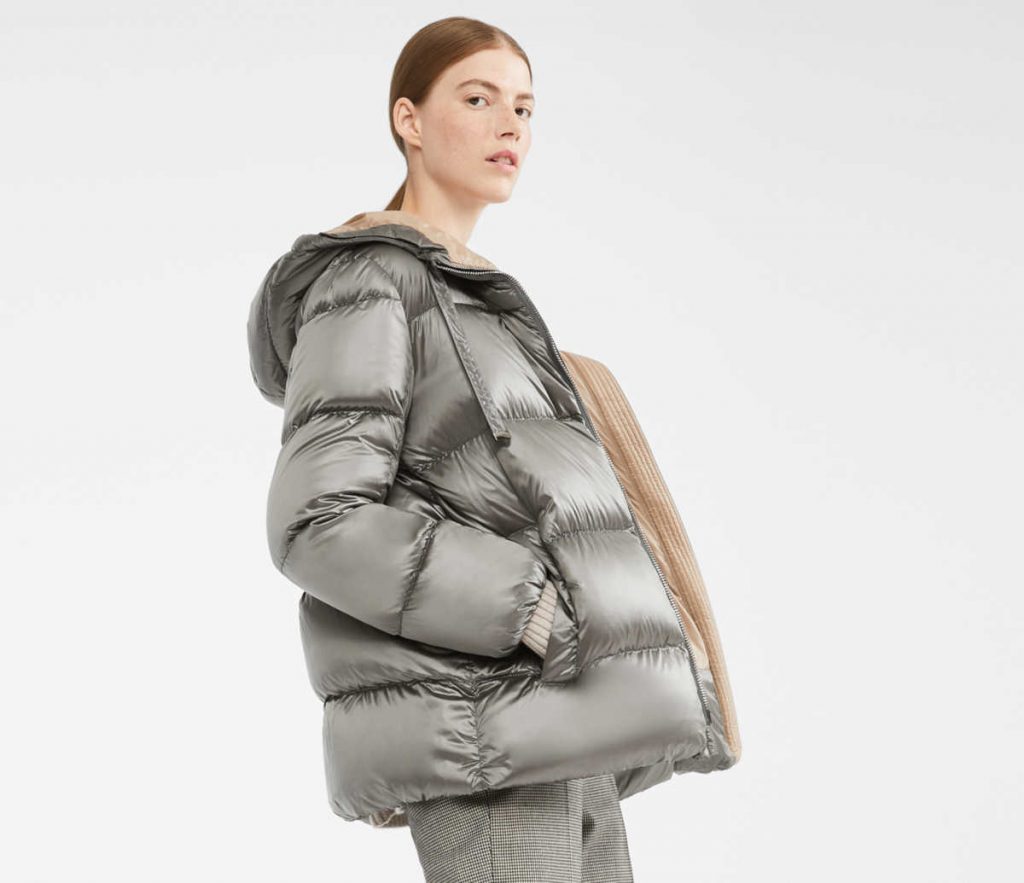 Piumino per l'inverno metallizzato