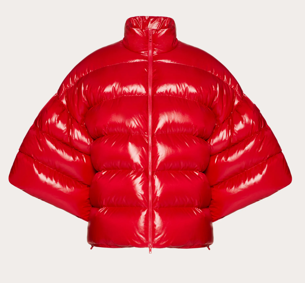 Piumino rosso lucido