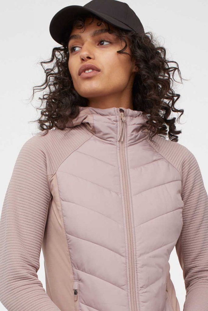 Piumino sportivo rosa da donna
