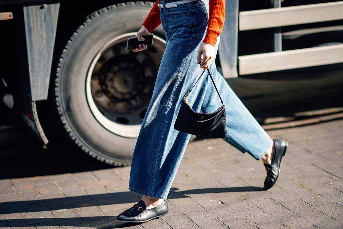 jeans wide leg mocassini tendenza primavera 2022