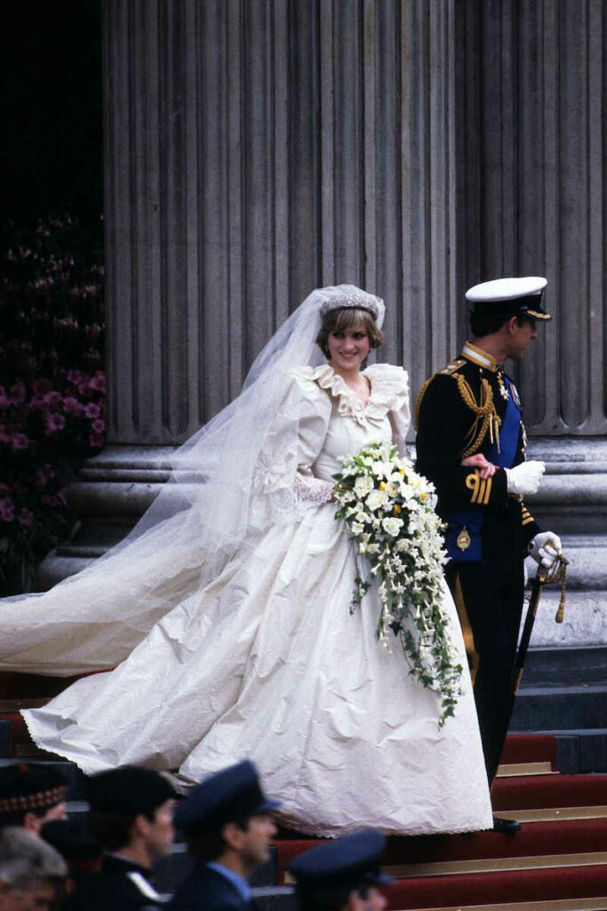 Principessa Diana in abito da sposa matrimonio Carlo 