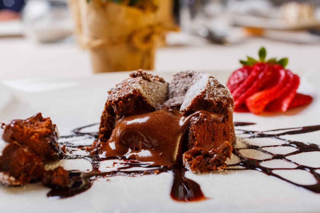 tortino con cuore di cioccolato