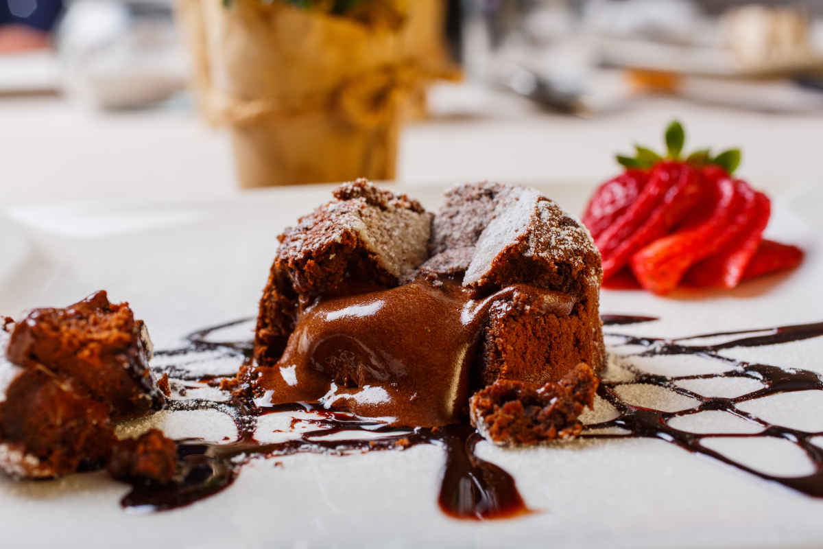 tortino con cuore di cioccolato