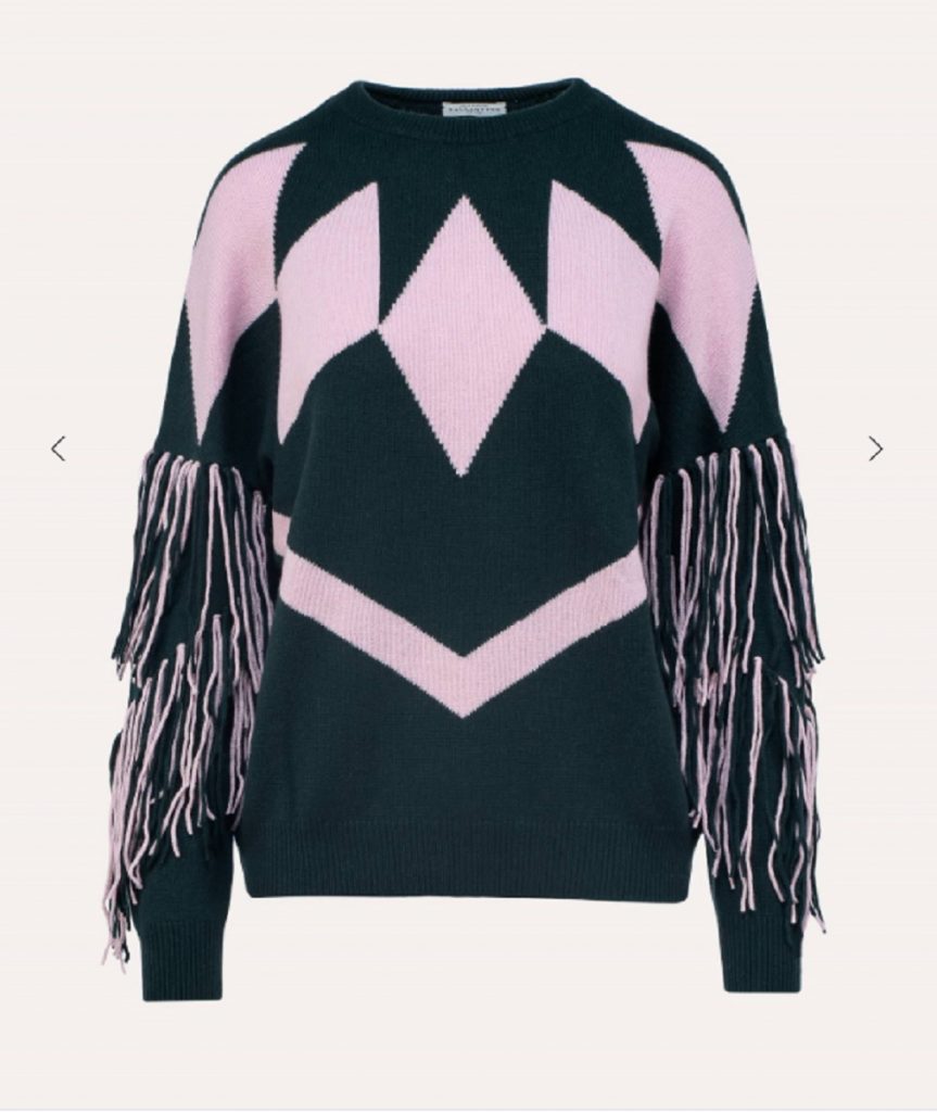 Ballatyne - Pullover in cashmere con frange