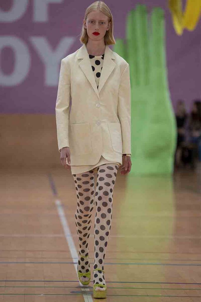 collant pois bianchi