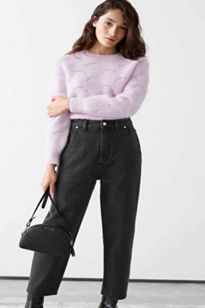jeans nero vita alta & other stories