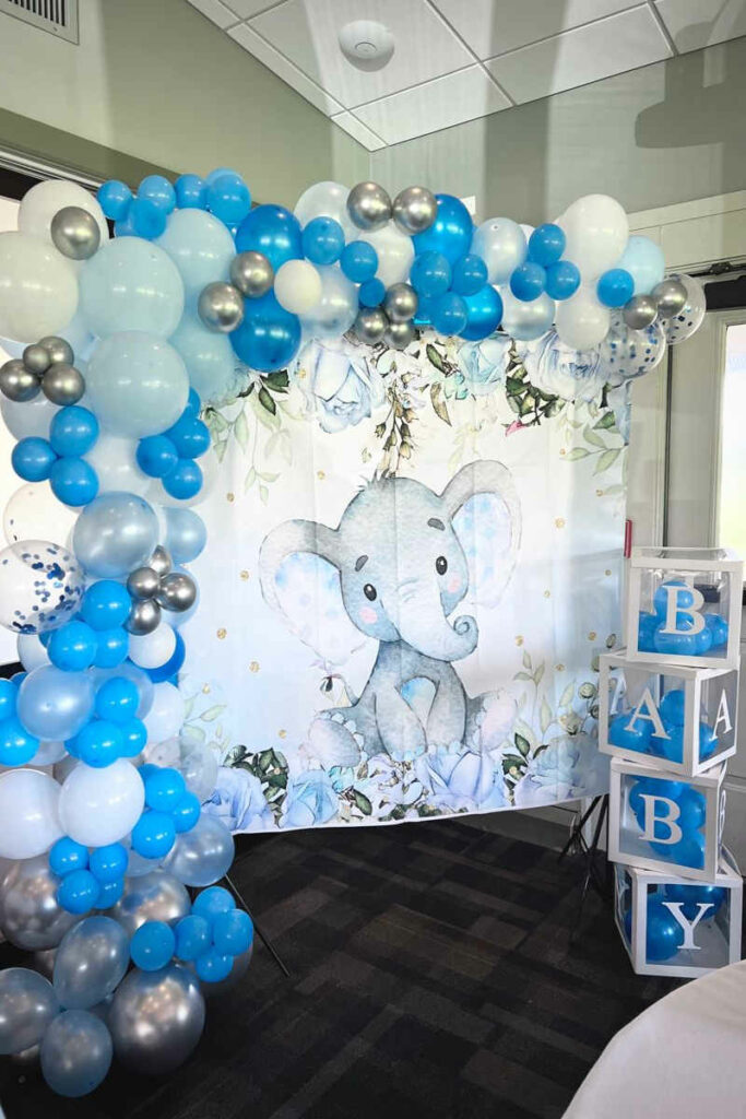 tema elefantino per baby shower