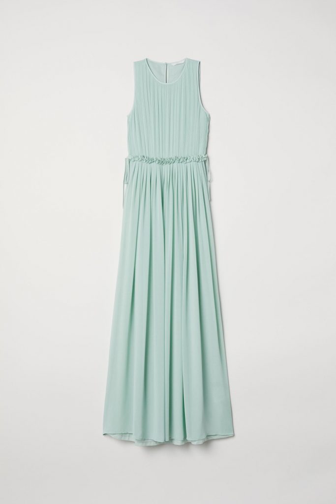 long dress verde menta