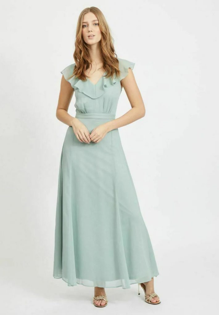 verde menta long dress