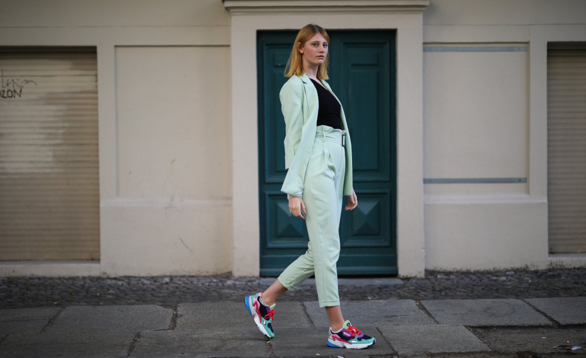 total look verde menta