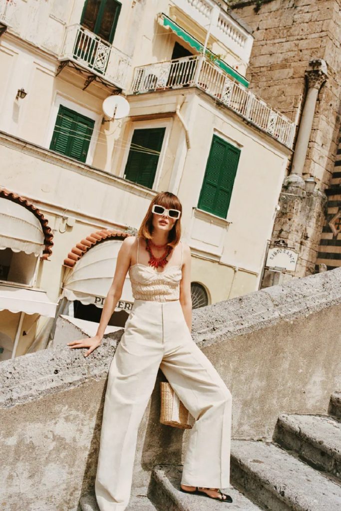 pantaloni lino zara