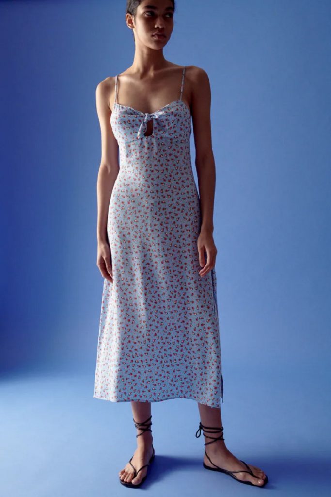 vestito spalline sottili zara
