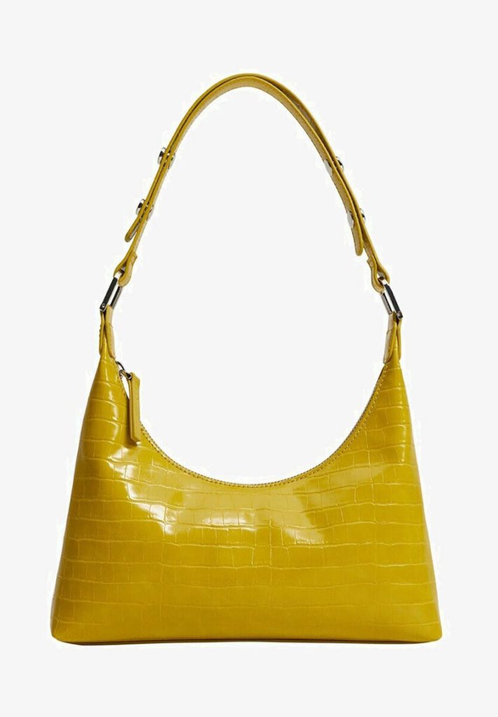 Borsa stampa coccodrillo giallo lime Mango