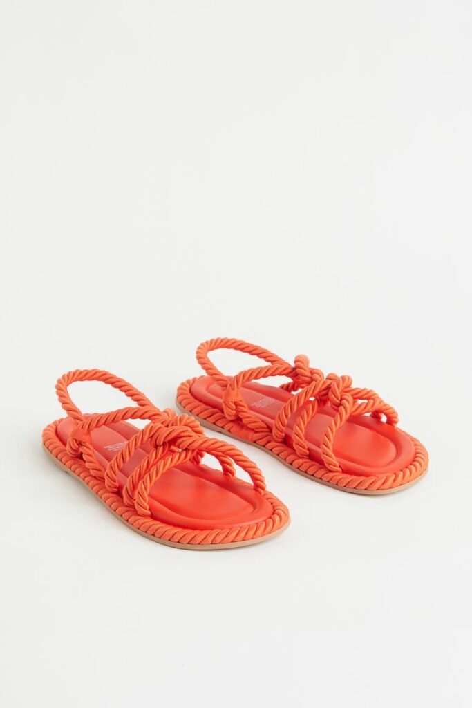 sandali arancioni corda h&m - ciabatte e sandali estivi 2022