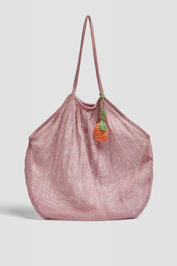 Shopper a rete rosa Pull & Bear