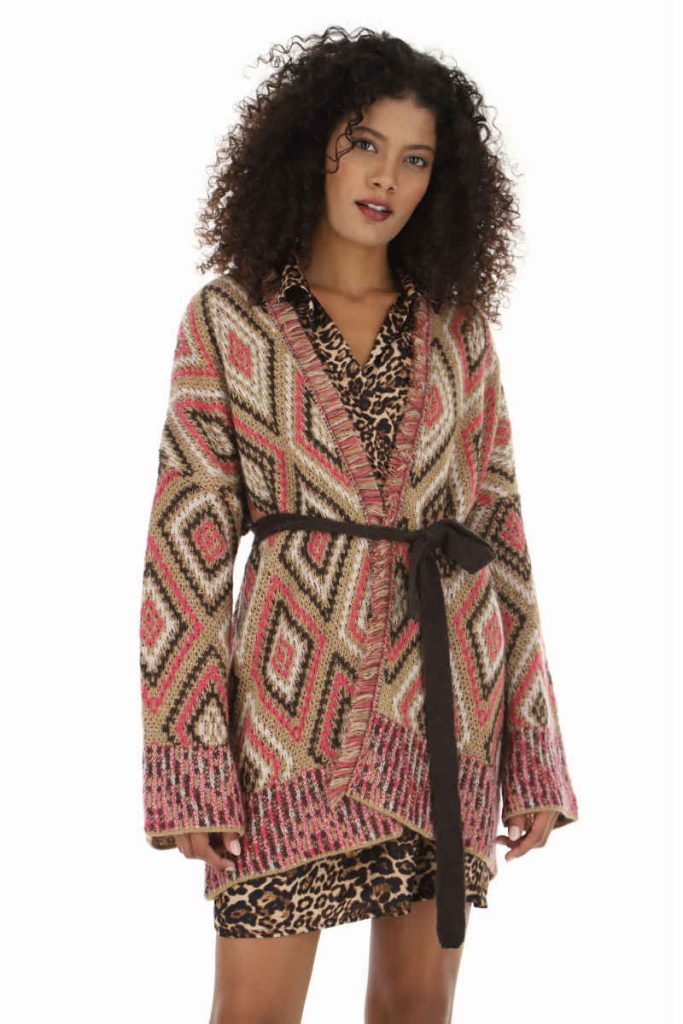 Cardigan con rombi Dixie