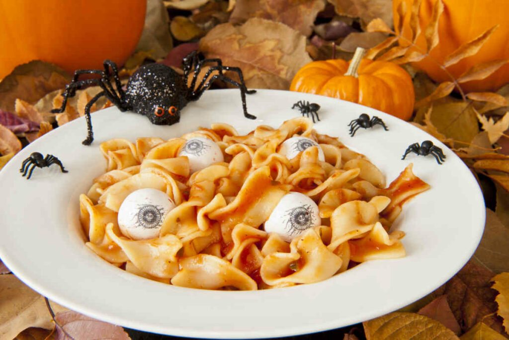 strozzapreti infernali, primo piatto di pasta per halloween