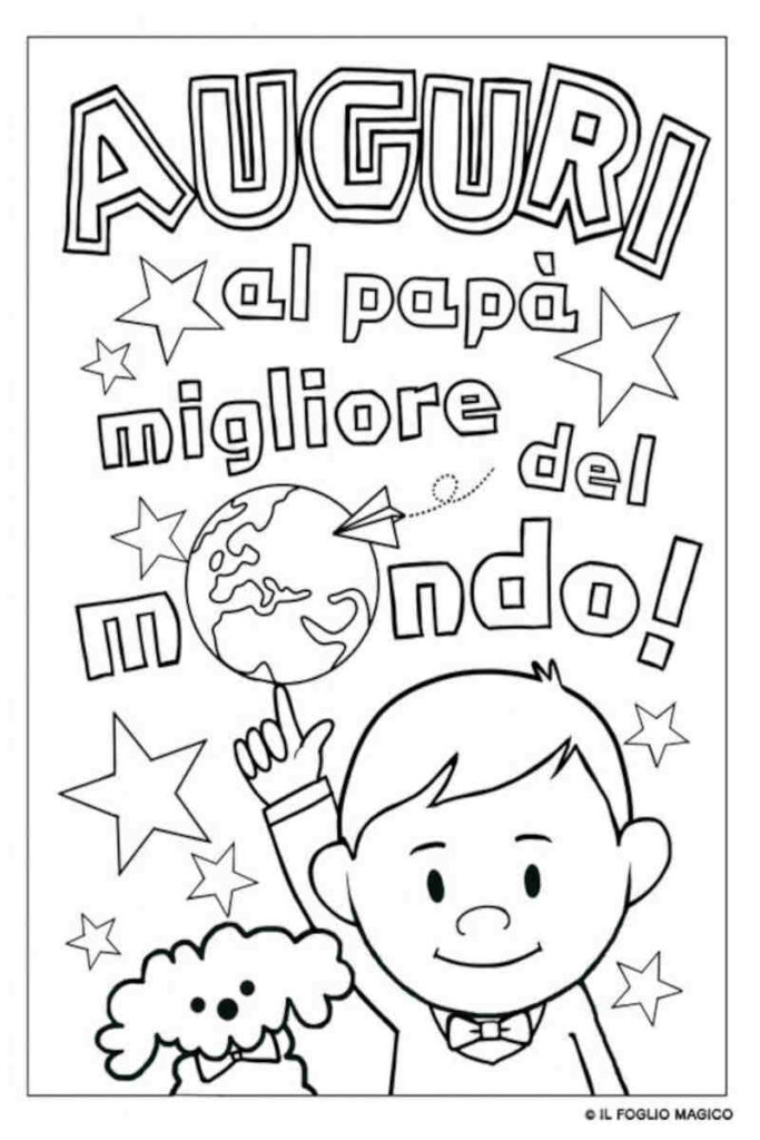 biglietto per la festa del papà