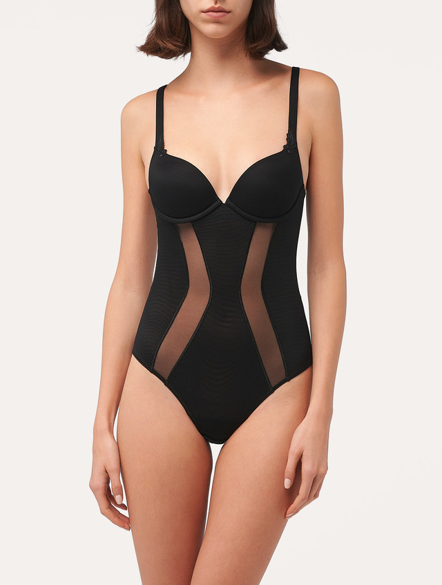 body in tulle nero La Perla