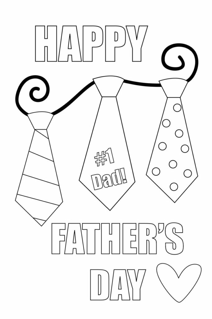 Disegno da stampare per la festa del papà