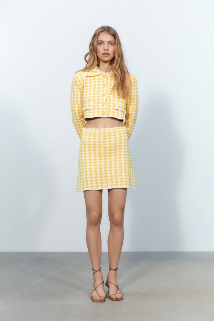 micro tailleur giallo canarino