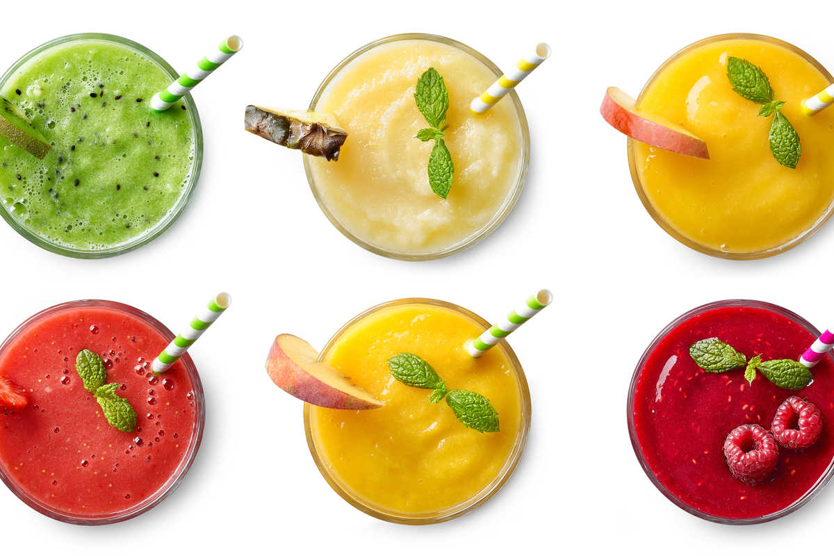 smoothie con frutti differenti