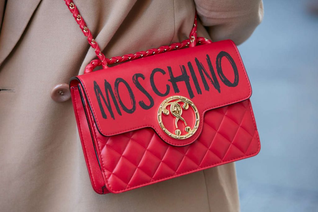 borsa moschino maxi logo rossa