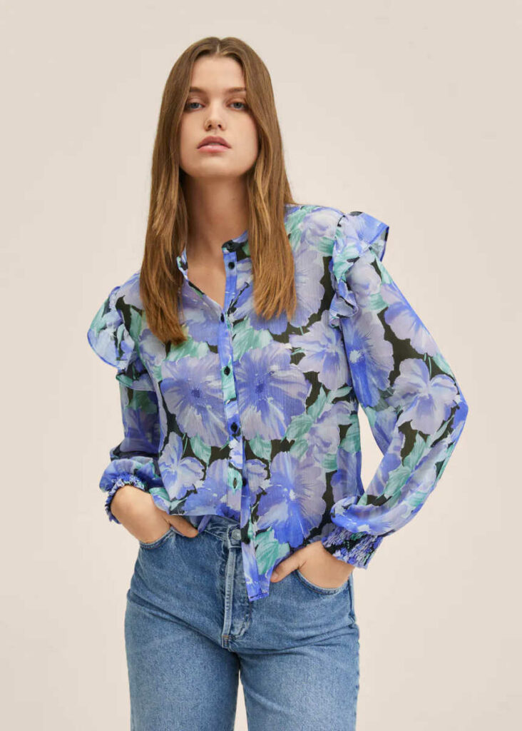 camicia Mango fantasia floreale