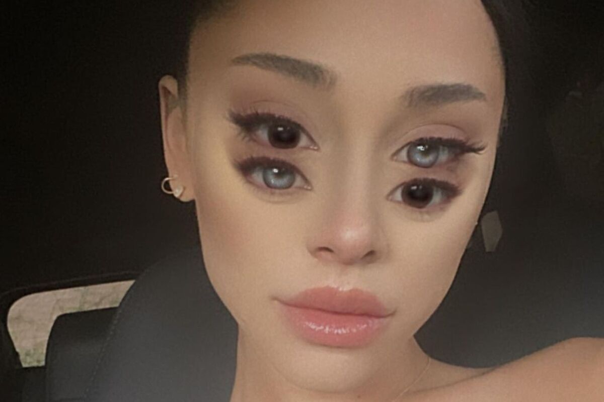 ariana grande con filtro snapchat-sindrome da snapchat