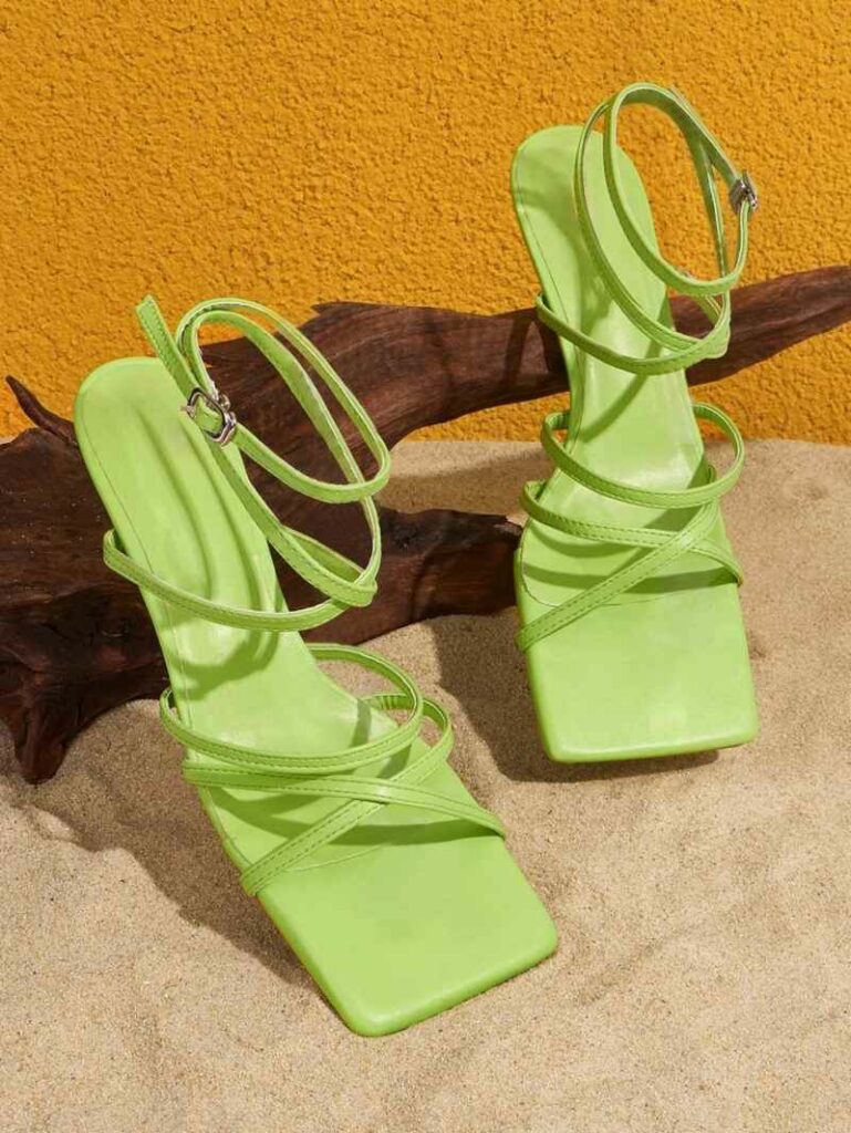 Sandali intrecciati Shein verde lime