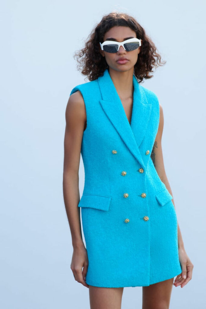 Abito gilet azzurro Zara