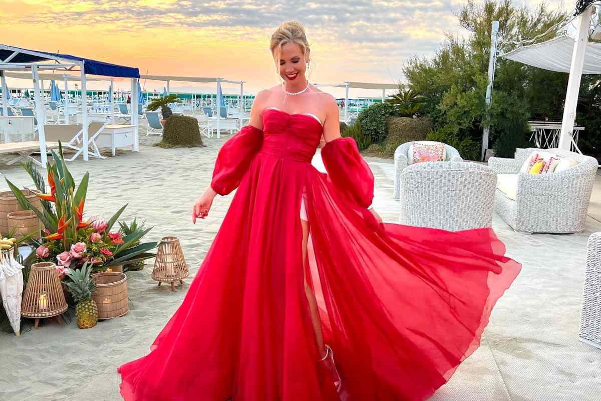 Abito rosso Federica Panicucci