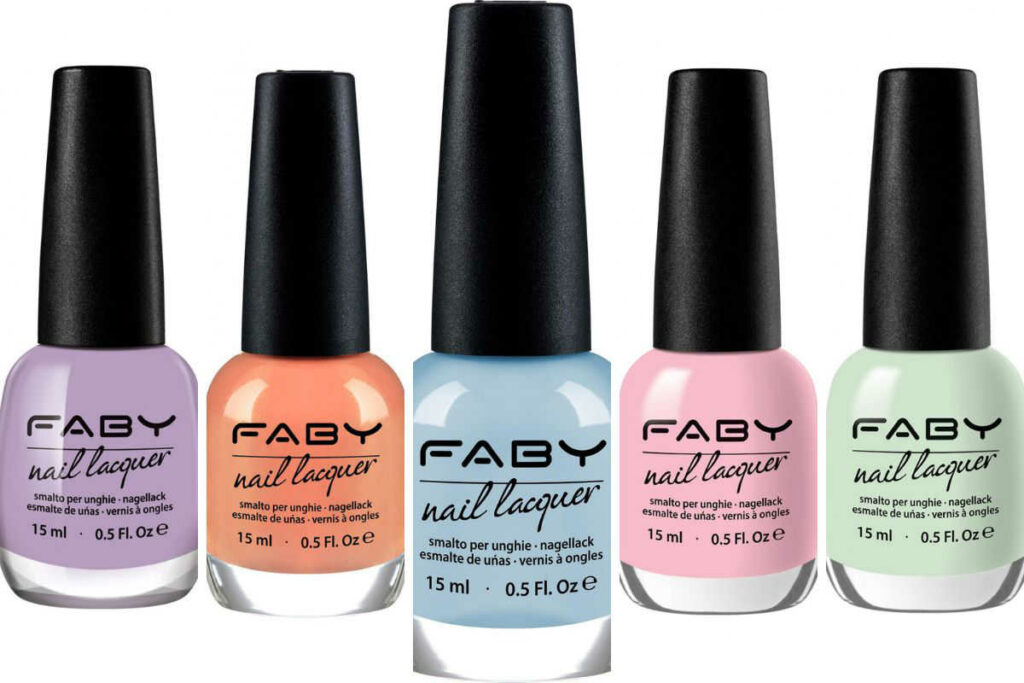 Smalti Faby color pastello nail art