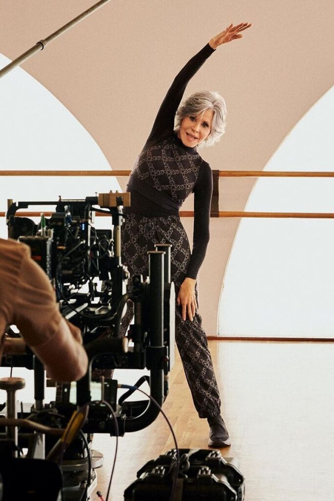 Jane Fonda sul set per la campagna H&M MOVE - Jane Fonda