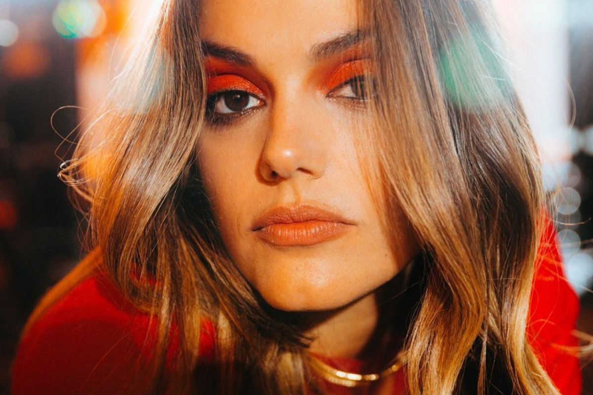 Margherita Vicario make up rosso