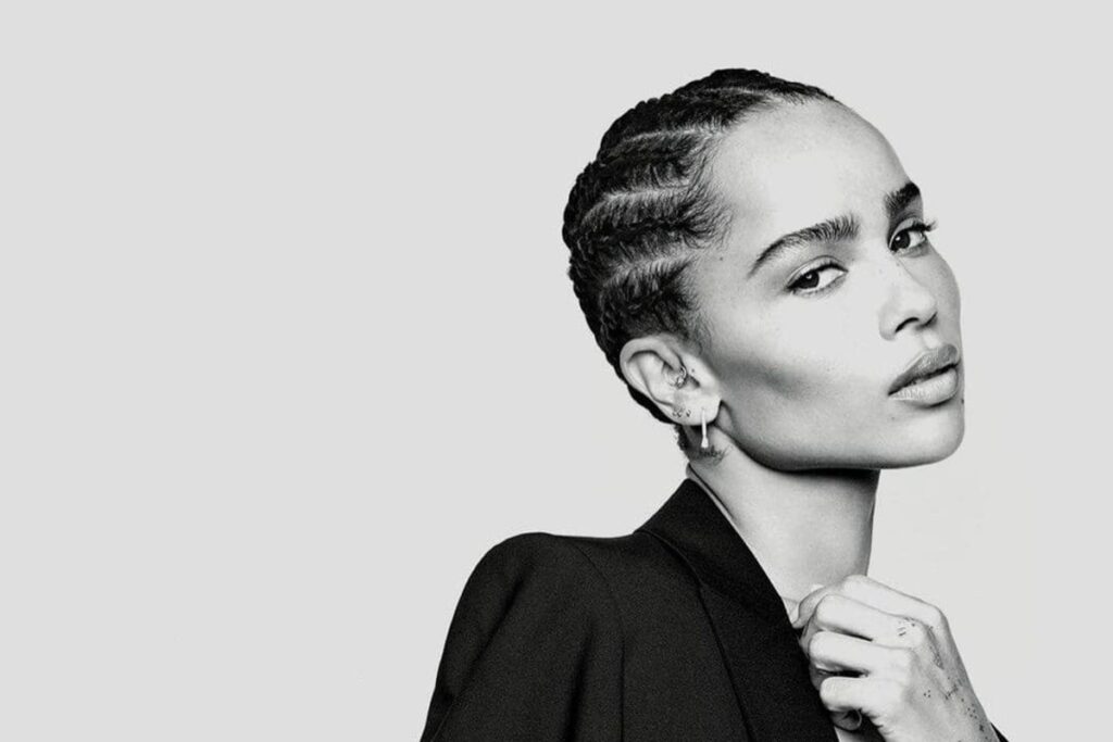 Zoe Isabella Kravitz con treccine afro cornrows -