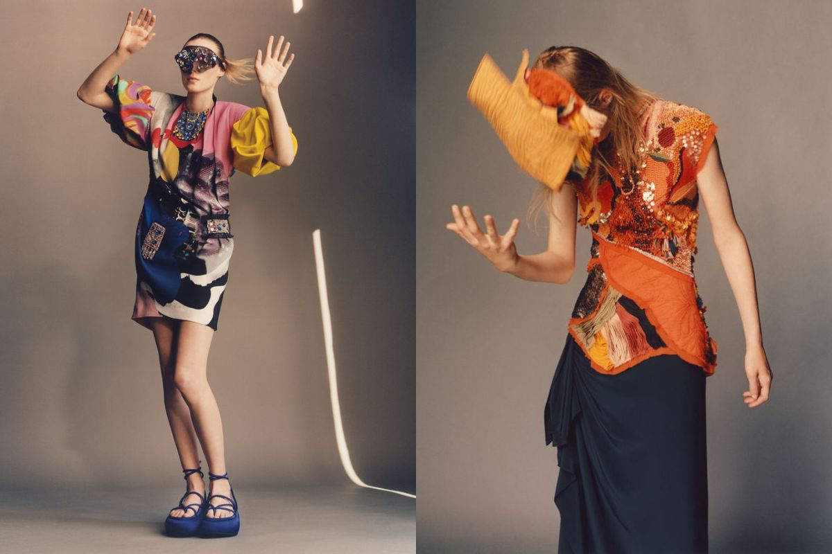 modelle con abiti colorati Zara Atelier