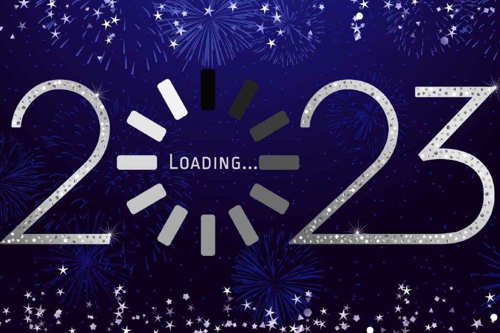 2023 loading con fuochi d'artificio