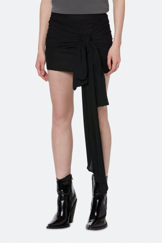 minigonna nera con drappeggio laterale Philosophy