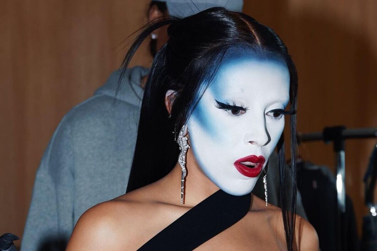Doja Cat con uno dei suoi make-up per Halloween 2022