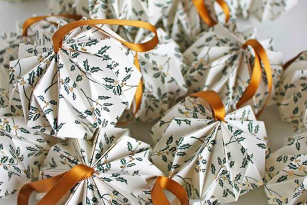 pallina di natale origami