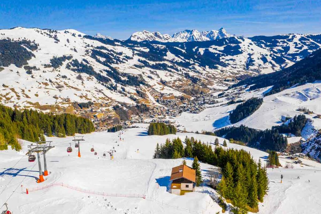 panoramic cortina d'ampezzo ski slope