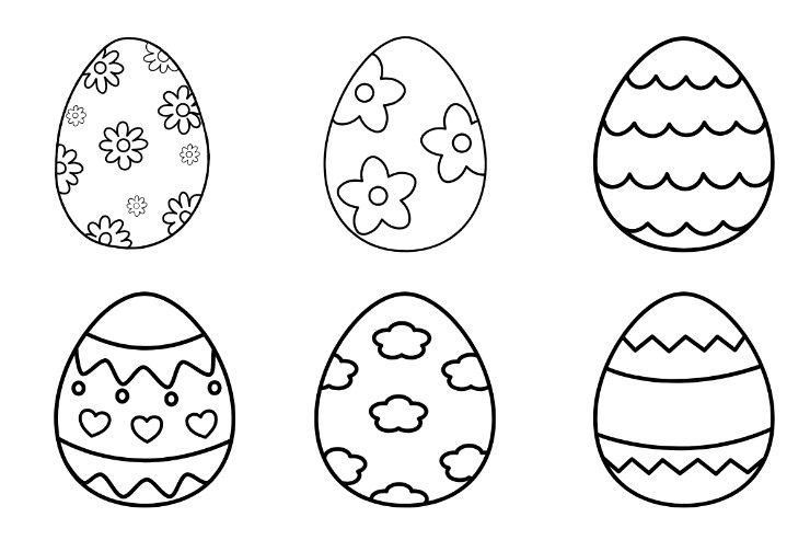 uova di Pasqua da colorare