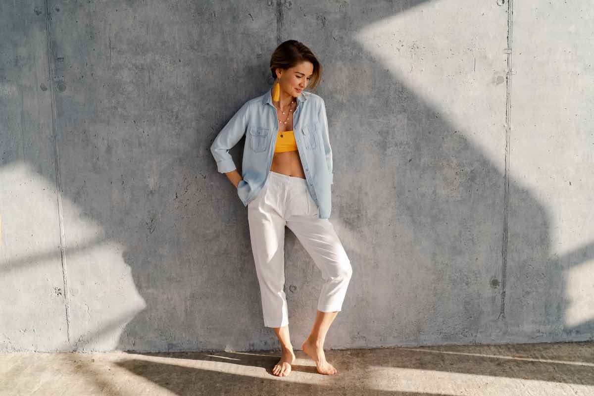 pantaloni bianchi