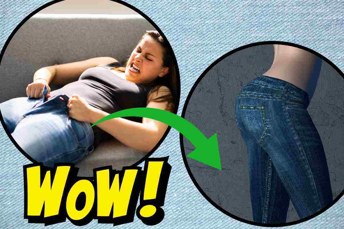 Jeans troppo stretti che fanno fatica a chiudersi: con questo trucco calzeranno a pennello senza bisogno di ago e filo