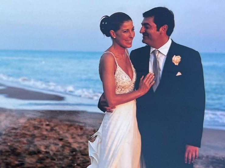 Max Giusti il giorno del suo matrimonio