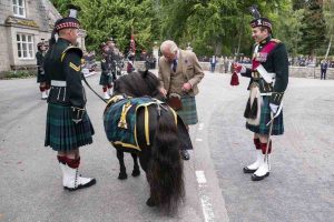 Re Carlo, saluti affettuosi con il caporale Cruachan IV, Pony Shetland. Foto presa da The Royal Family, Instagram