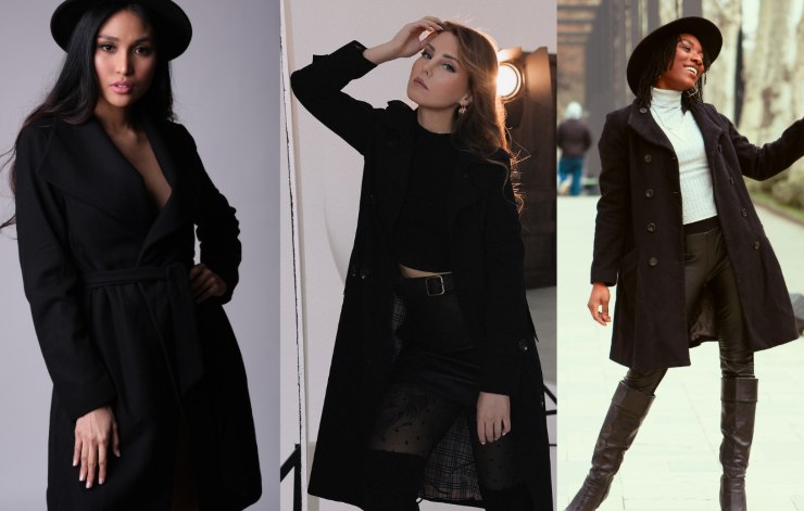 cappotto nero donna tendenze autunno 2023